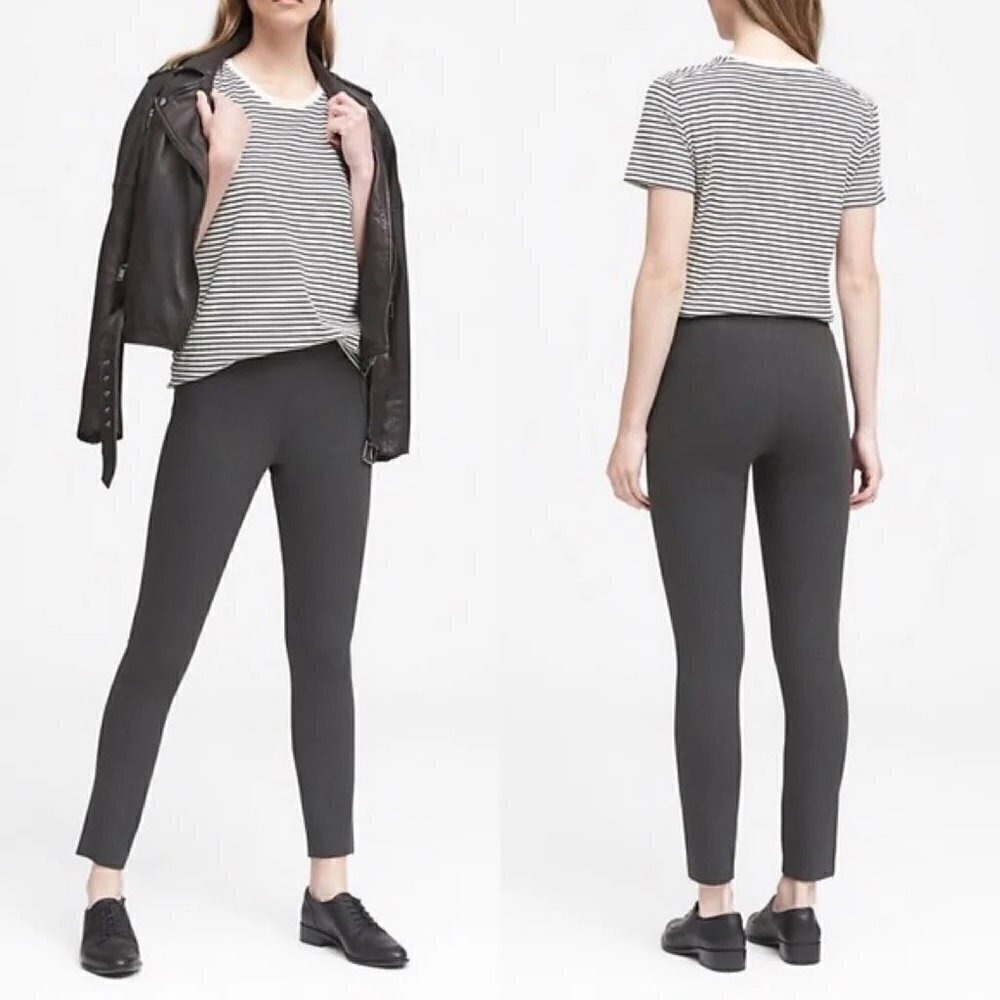 Banana Republic Grey Devon Stretchy Legging Pants Bi-Stretch Women's Size 6 P